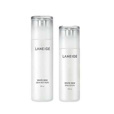 兰芝(Laneige)臻白晶透水乳护肤套装(水120ml+乳100ml)补水保湿 去暗沉提亮