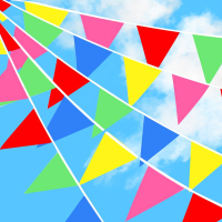 优质三角彩旗 大号100米