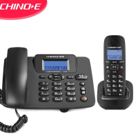 中诺(CHINO-E) 数字 无绳 电话机 无线 座机 子母机 一拖一 套装 内线通话 一键拨号 固定 电话 黑色 jh