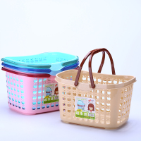 企采严选 购物篮手提篮塑料筐超市篮大号啤酒篮子 大号浅绿(单位:个)