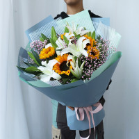 Zs-鲜花礼仪花束 圆形 定制（50cm）