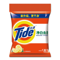 汰渍(Tide)洗衣粉家庭装净白去渍无磷洗衣粉柠檬清香1.36kg/袋