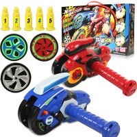 灵动创想男孩女孩玩具魔幻旋风轮摩托陀螺超速激战豪华套装-蓝暴威龙VS天焰重甲7941