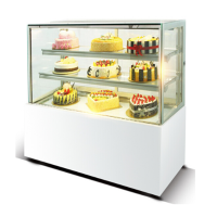 德玛仕DEMASHI 白色风冷无霜蛋糕柜 钢化玻璃 外表直角形后开 1800*685*1200mm DG-ZH180