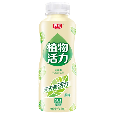 光明植物活力乳酸菌饮品(原味)340ml*12瓶