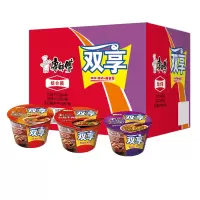 WQMD康师傅双享桶8入整箱(红烧牛肉4+香辣牛肉2+酸菜牛肉2)