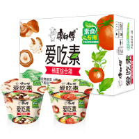 康师傅爱吃素桶 什锦菌菇面*6+番茄鲜蔬面*6