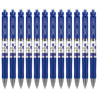 得力S01 中性笔0.5mm弹簧头(蓝)大容量水笔/签字笔/碳素笔 文具书写(1728支起订,低于起定量不发货)
