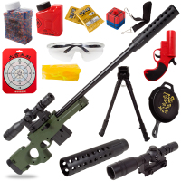 过凡儿童玩具枪男孩突击枪 98k awm 狙击软弹枪模型吃鸡玩具抢男孩礼物绝地求生套装全长73厘米左右