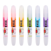 晨光 MF5301彩色荧光笔米菲香味荧光笔 6色各一支/盒