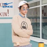 正品鸿星尔克erke新款男女情侣长袖上衣潮流帅气运动休闲卫衣