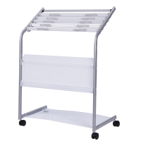 得力 9302 六层铝合金夹条报刊架 高0.87米 1个