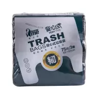 悦巢背心式点断家用黑色垃圾袋厨房除垃圾45*63cm 36-3032 75只*2包
