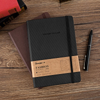 广博(GuangBo)GBP20036 25K加厚笔记本子记事本竖纹手帐日记本商务皮面本120张 4本装