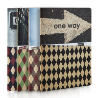 广博(GuangBo) FB60031 A6格子英伦缝线本记事本 创意日记本40页 10本装