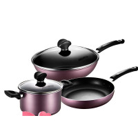爱仕达(ASD) PL03Z1TG 盛世魅丽锅具套装 炒锅 汤锅 煎锅三件套