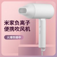 小米米家负离子便携吹风机女家用理发店大小功率学生宿舍电吹风筒  白色吹风机标配