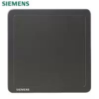 西门子(SIEMENS)开关插座面板 致典系列金属黑灰色开关插座 空白面板