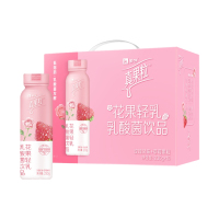 SNWQ真果粒花果轻乳玫瑰草莓味乳酸菌饮品PET瓶230g×10瓶(礼盒装)