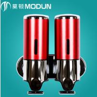 莫顿(MODUN) 双头 皂液器壁挂挂壁皂液器 不锈钢皂液器 透明 M-8009 红色