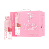 真果粒花果轻乳玫瑰草莓味乳酸菌饮品PET瓶230g×10瓶(礼盒装).