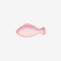 法国 LE CREUSET 酷彩 炻瓷小号鱼形盘创意时尚餐盘多色家用菜盘 16cm 粉红色单个