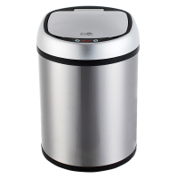 得力deli 9559自动感应垃圾桶家用客厅卧室厨房卫生间智能有带盖电动垃圾筒 智能(银)12L (单位:个))(XF)