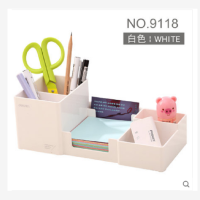 得力文具多功能笔筒创意时尚可爱学生桌面摆件简约办公收纳盒...