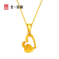 金一国囍足金心中有你精品女士黄金吊坠项链吊坠送礼(不包含银配链) (计价)ABB023