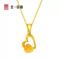 金一国囍足金心中有你精品女士黄金吊坠项链吊坠送礼(不包含银配链) (计价)ABB023