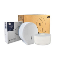 宽迈 大卷纸盒壁挂式 商场酒店写字楼物业办公卫生间大盘纸盒 大卷纸套装(12卷)24454