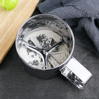 科语烘焙工具 手握面粉筛不锈钢杯式筛子24目面粉筛网