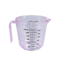 艾优加厚透明塑料量杯600ml