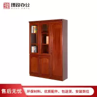 【理政】油漆文件柜 办公室书柜 木质文件柜 落地柜 档案柜 资料柜 右三门文件柜