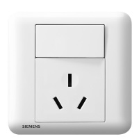 西门子(SIEMENS)开关插座皓睿16A三孔带开插座面板 玉釉白