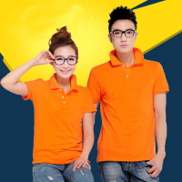 橙色polo衫定制logo