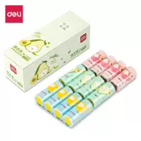 得力deli71053橡皮擦水果12块装小学生专用创意卡通可爱超萌不留痕无碎屑儿童学习用品文具