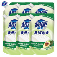 超能新品牛油果天然皂液洗衣液500g*6袋家庭量饭实惠