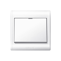 飞雕开关插座面板 单开双控开关 一开双控开关 86型一位单联双控面板 A3系列嘉润白