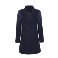 鄂尔多斯ERDOS 秋冬羊毛羊绒简约优雅设计中长款女士大衣外套