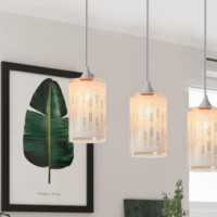 (五金工具)FSL 佛山照明 创意餐厅吊灯三头现代简约客厅餐吊饭厅吧台装饰灯FCD53095/3 550*120*1200单色