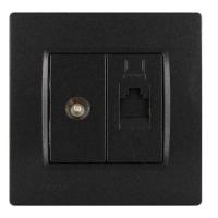 (五金工具) 西门子 SIEMENS 灵动电视开关5UH87353NC03灵动金属黑数字电视插座(普通电视,电脑插座)