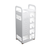 宽迈 雨伞收纳架 酒店大堂商用雨伞桶 单桶+5层2孔 雨伞门口放置筒 放10~20把伞 白色700589