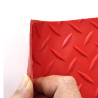 宽迈牛津防滑地垫0.9×15m PVC塑料地垫 仓库走廊橡胶防滑地垫 加厚耐磨牛津塑料垫2.5mm红色 可定制