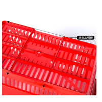 宽迈手提超市购物篮 中号便利店卖场手提篮购物筐 收纳篮啤酒蓝 手提篮买菜筐 内径38×27×22cm 红色