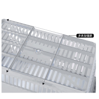 宽迈手提超市购物篮 中号便利店卖场手提篮购物筐 收纳篮啤酒蓝 手提篮买菜筐 内径38×27×22cm 灰色