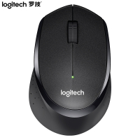 罗技(Logitech)M330 鼠标 无线鼠标 办公鼠标 静音鼠标 右手鼠标 黑色 无线2.4G接收器