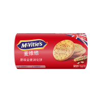 英国进口Mcvities麦维他原味全麦消化饼250g*24 装办公室休闲粗粮饼干