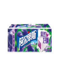 "阿尔卑斯果然好嚼葡萄味软糖条形47g "