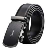才子(TRIES) 简约商务腰带休闲自动扣皮带 商务 男士腰带 黑色ZL6699